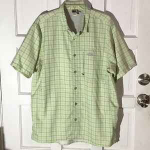 The North Face Green Plaid Outdoor Short Sleeve Shirt